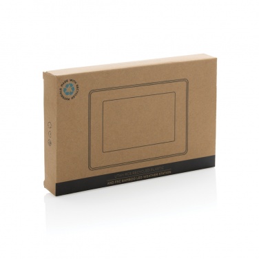 Logotrade promotional item picture of: Utah RCS recycled plastic and bamboo LED clock