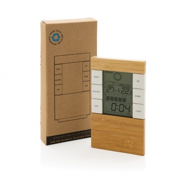 Logo trade corporate gifts image of: Utah RCS rplastic and bamboo weather station
