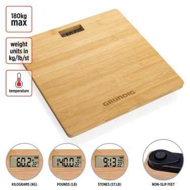Logotrade promotional product picture of: Grundig Bamboo Digital Body Scale