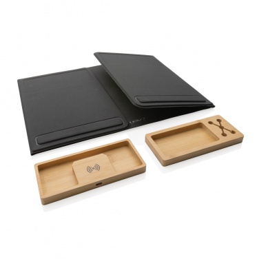 Logo trade promotional giveaways image of: Impact AWARE RPET Foldable desk organizer with laptop stand
