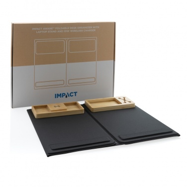 Logotrade promotional gift image of: Impact AWARE RPET Foldable desk organizer with laptop stand