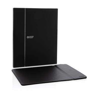 Logo trade promotional merchandise image of: Swiss Peak RCS recycled PU 10W wireless charging mousepad
