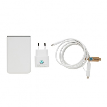 Logo trade promotional products picture of: Surge RCS recyled PET 20W type C 3 pcs charging set