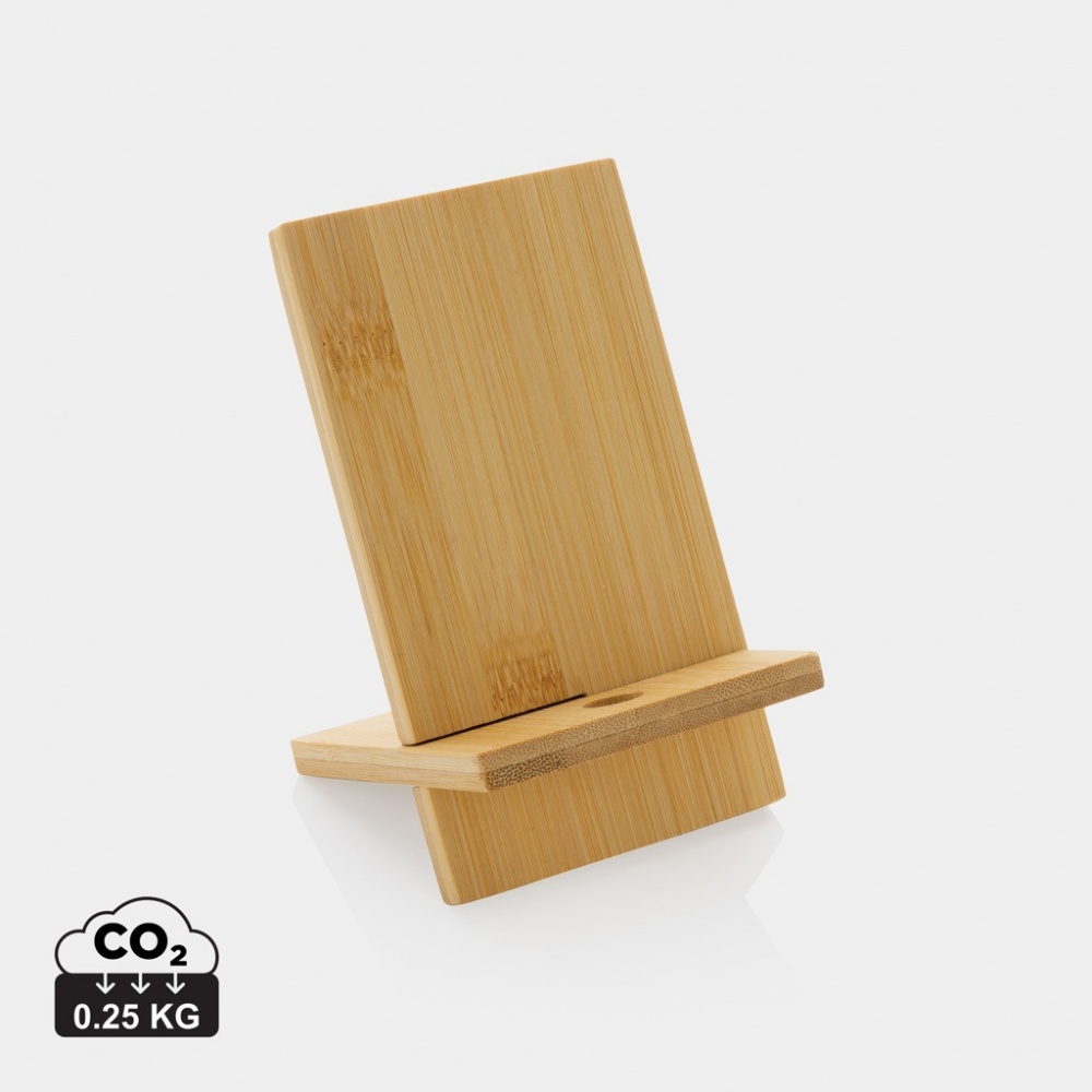 Logotrade promotional product picture of: Bamboo phone stand in kraft box