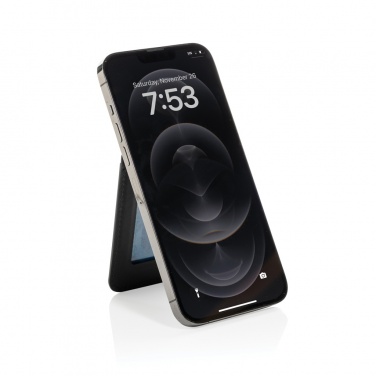 Logo trade promotional product photo of: Magstand RCS recycled PU magnetic phone wallet with stand