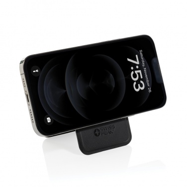 Logo trade advertising products picture of: Magstand RCS recycled PU magnetic phone wallet with stand