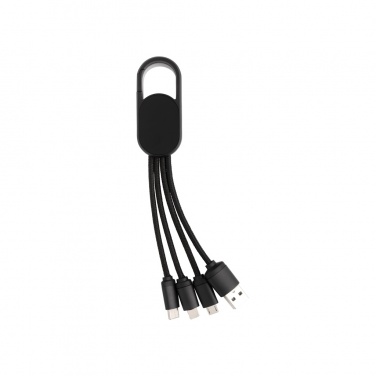 Logo trade corporate gift photo of: 4-in-1 cable with carabiner clip