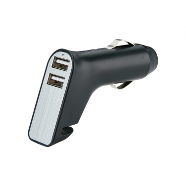Logotrade promotional giveaway image of: Dual port car charger with belt cutter and hammer