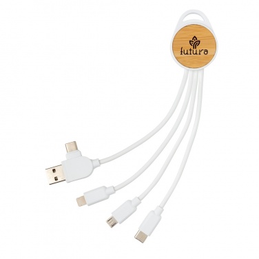 Logotrade advertising products photo of: RCS recycled plastic Ontario 6-in-1 round cable