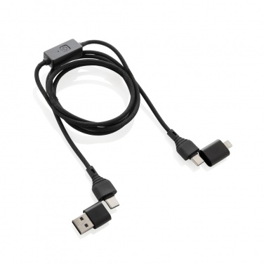 Logo trade corporate gifts picture of: Datalock RCS recycled 60W hacking protection cable