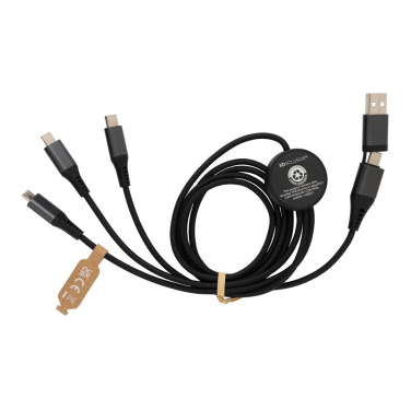 Logotrade promotional gift image of: Terra RCS recycled aluminium 120cm 6-in-1 cable