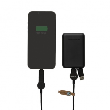 Logo trade promotional merchandise picture of: Oakland RCS recycled plastic 6-in-1 fast charging 45W cable