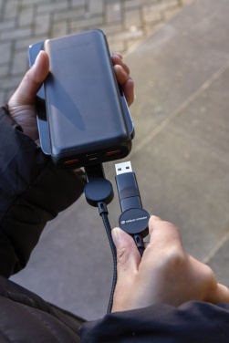 Logo trade promotional giveaways image of: Oakland RCS recycled plastic 6-in-1 fast charging 45W cable