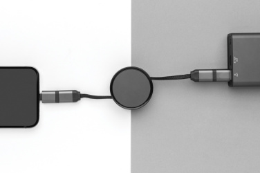 Logo trade advertising products image of: Terra RCS recycled aluminium retractable 6 in 1 cable