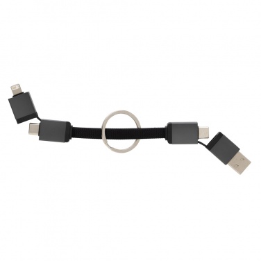 Logo trade promotional product photo of: Terra recycled aluminum 4 in 1 60W fast charging cable