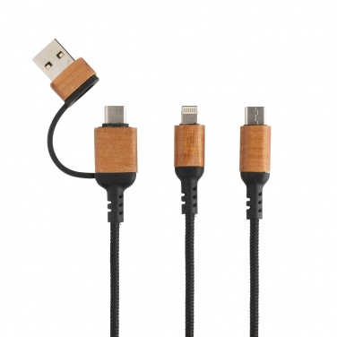 Logotrade promotional merchandise image of: Ohio RCS certified recycled plastic 6-in-1 cable