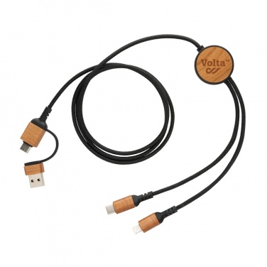 Logo trade promotional giveaways image of: Ohio RCS certified recycled plastic 6-in-1 cable
