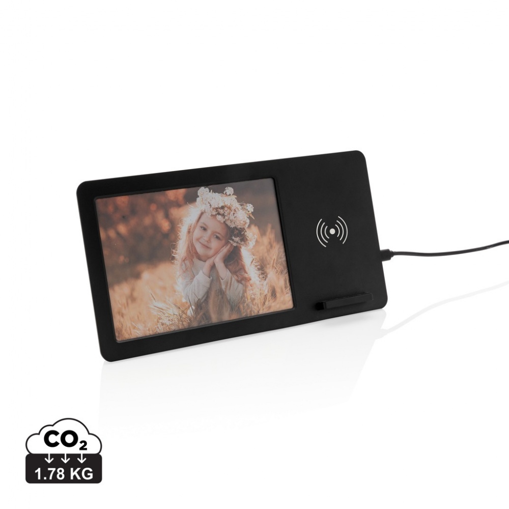 Logo trade promotional giveaway photo of: 5W Wireless charger and photo frame