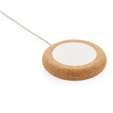 Logo trade promotional merchandise photo of: Cork and Wheat 5W wireless charger