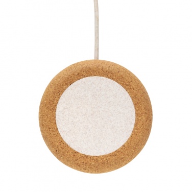 Logo trade promotional merchandise image of: Cork and Wheat 5W wireless charger
