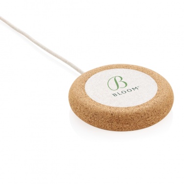 Logotrade promotional items photo of: Cork and Wheat 5W wireless charger