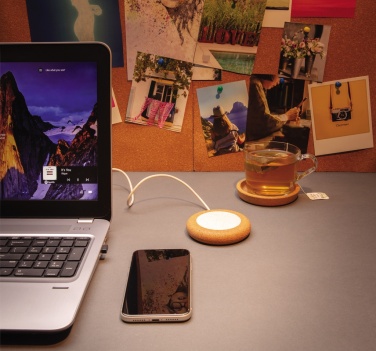 Logotrade promotional gifts photo of: Cork and Wheat 5W wireless charger