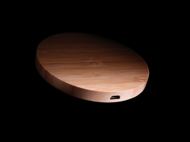 Logotrade advertising product image of: Bamboo 5W round wireless charger