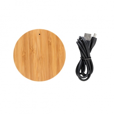 Logotrade promotional giveaway image of: Bamboo X 5W wireless charger