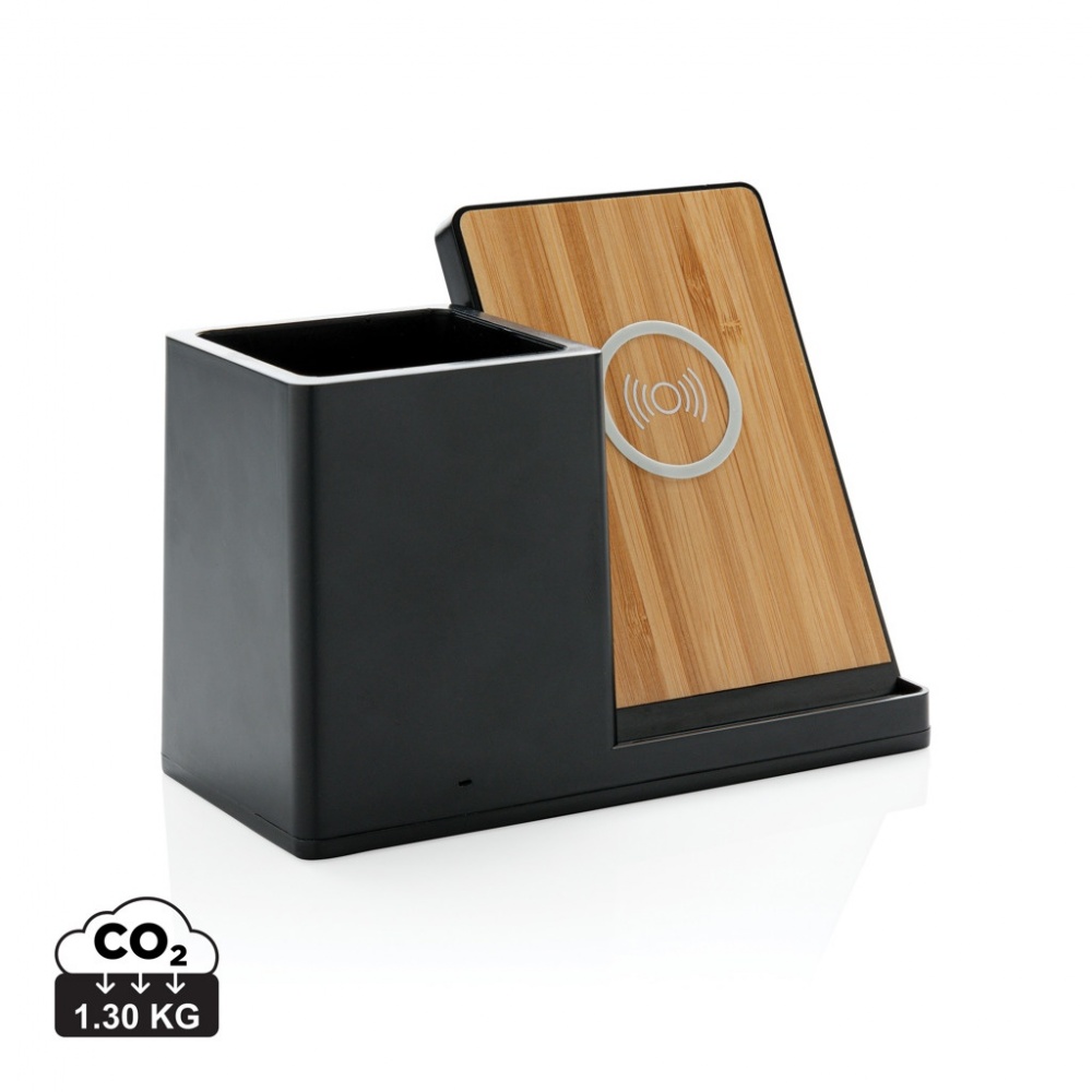 Logo trade promotional product photo of: Ontario RCS recycled plastic 10W wireless charger