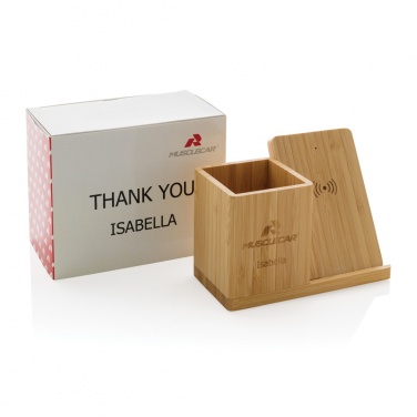 Logotrade promotional giveaways photo of: Calgary bamboo 10W wireless charger