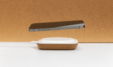 Logo trade business gift photo of: Oregon RCS recycled plastic and cork 10W wireless