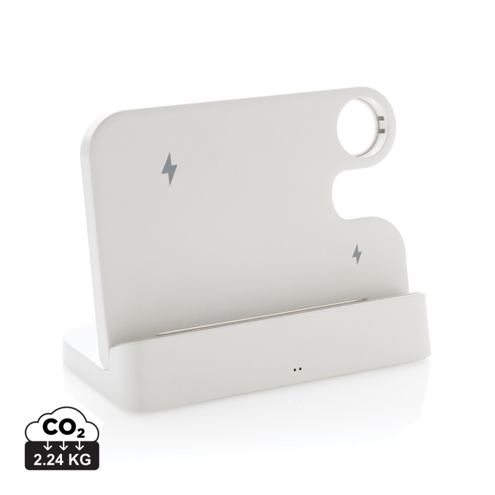 Logotrade promotional giveaway image of: Joltz RCS recycled plastic dual 15W charger with iWatch slot