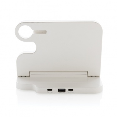 Logotrade promotional item picture of: Joltz RCS recycled plastic dual 15W charger with iWatch slot