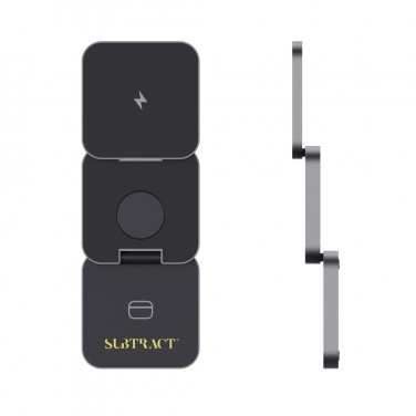 Logotrade corporate gift picture of: Terra RCS recycled aluminum foldable 3 in 1 15W charger