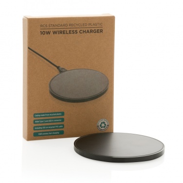 Logotrade promotional merchandise photo of: RCS standard recycled plastic 10W wireless charger