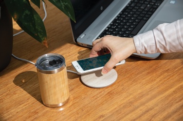 Logo trade promotional merchandise photo of: 5W Wheat straw wireless charger