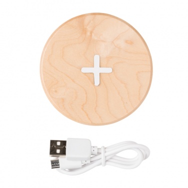 Logo trade promotional merchandise picture of: 5W wood wireless charger