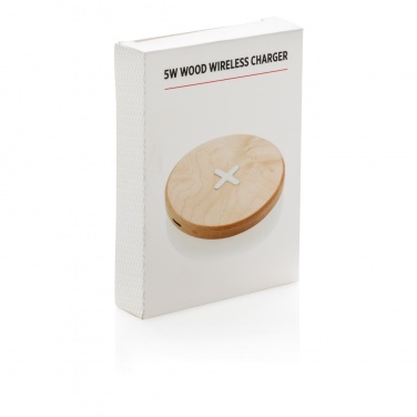 Logo trade promotional giveaways picture of: 5W wood wireless charger