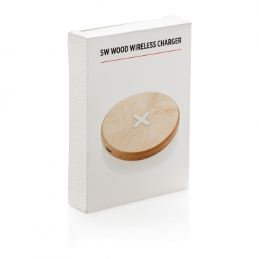 Logo trade promotional gifts image of: 5W wood wireless charger