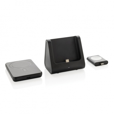 Logotrade promotional giveaways photo of: Powerbase RCS recycled plastic 3 in 1 charger with powerbank