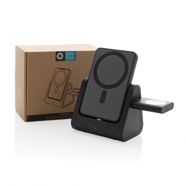 Logotrade promotional gift picture of: Powerbase RCS recycled plastic 3 in 1 charger with powerbank