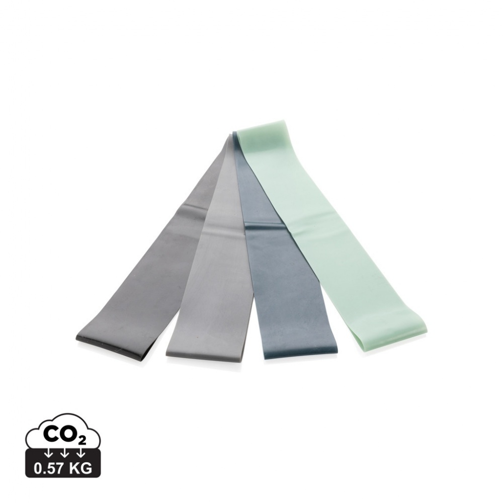 Logo trade promotional items picture of: 4pc elastic fitness bands in pouch