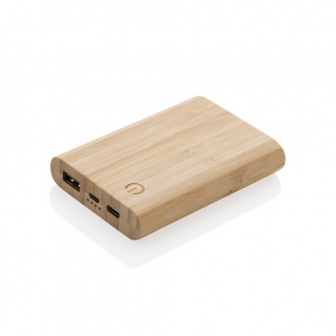Logotrade promotional giveaway image of: Bamboo 5.000 mAh powerbank