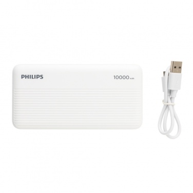 Logo trade advertising product photo of: Philips 10.000 mAh slim powerbank