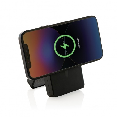 Logo trade promotional gift photo of: Skywave RCS rplastic solar powerbank 5000 mAh 10W wireless