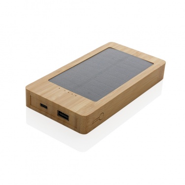 Logotrade promotional item picture of: Sunwick 10.000 mAh Bamboo solar powerbank