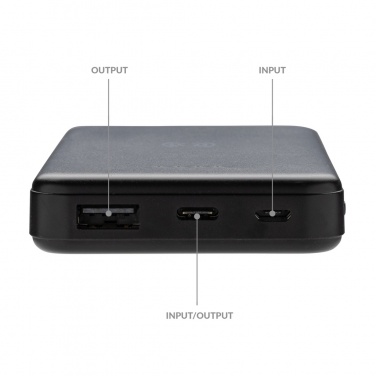 Logotrade promotional products photo of: RCS recycled plastic 5.000 mAh 5W wireless powerbank