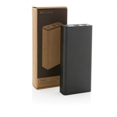 Logo trade promotional giveaway photo of: Terra RCS recycled 20W aluminium powerbank 20.000 mAh