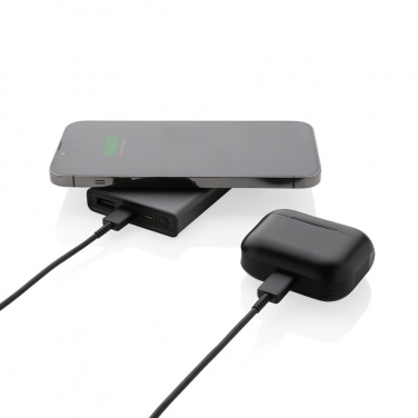 Logotrade promotional merchandise photo of: Terra RCS recycled aluminium 5000 mAh powerbank 5W wireless