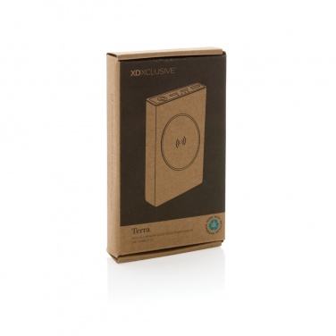 Logo trade business gift photo of: Terra RCS recycled aluminium 5000 mAh powerbank 5W wireless